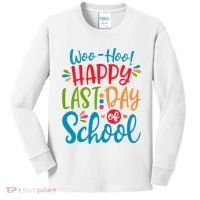 Woo Hoo Happy Last Day Of School Kids Long Sleeve Shirt thumb 0