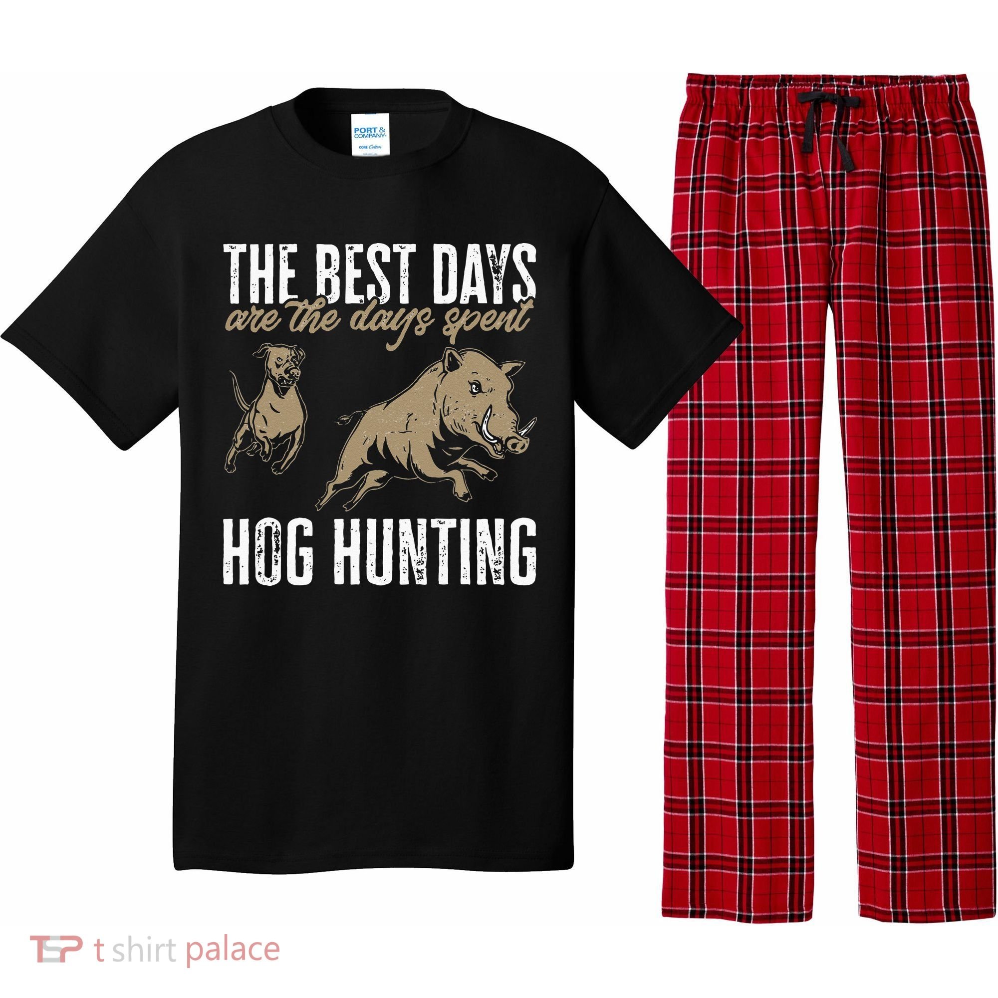 Wild Hog Hunting Dog Boar Hunting Pajama Set