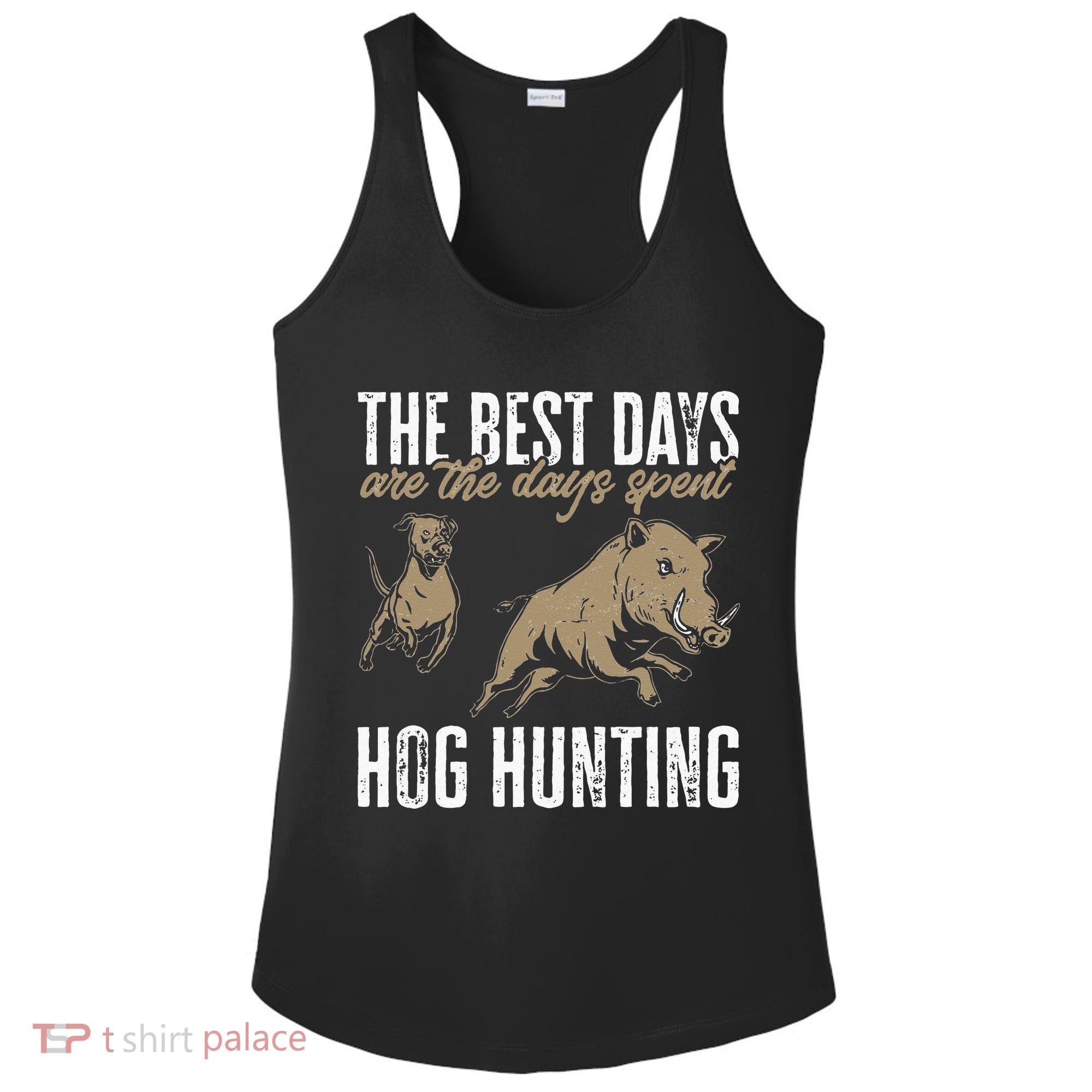 Wild Hog Hunting Dog Boar Hunting Ladies PosiCharge Competitor Racerback Tank