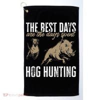 Wild Hog Hunting Dog Boar Hunting Golf Towel thumb 0