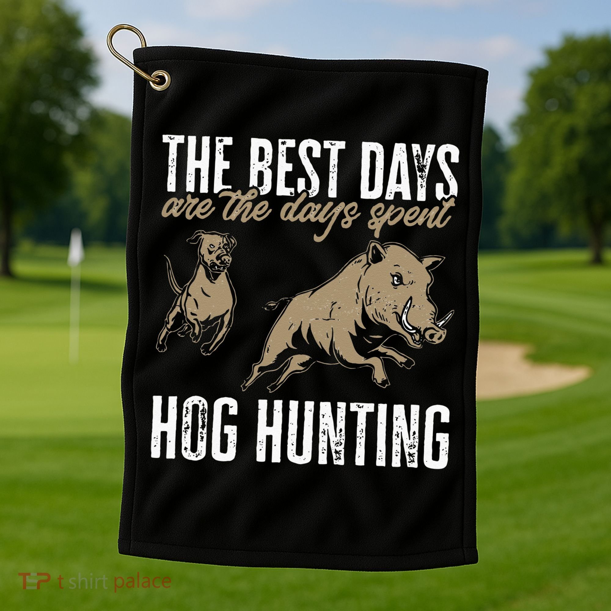 Wild Hog Hunting Dog Boar Hunting Golf Towel