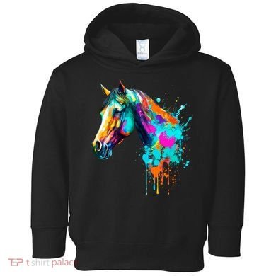 Watercolor Horse Head Toddler Hoodie