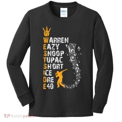 Westside hip hop rap music legends Kids Long Sleeve Shirt