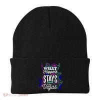 What Happens Here Stays Here Las Vegas NV Vacation Beanie thumb 0