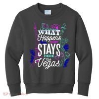 What Happens Here Stays Here Las Vegas NV Vacation Kids Sweatshirt thumb 0