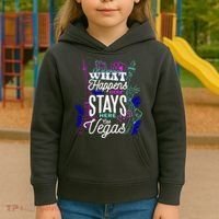 What Happens Here Stays Here Las Vegas NV Vacation Kids Hoodie thumb 3