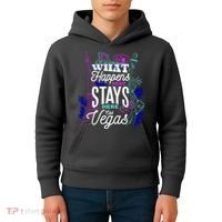 What Happens Here Stays Here Las Vegas NV Vacation Kids Hoodie thumb 4