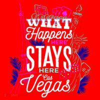 What Happens Here Stays Here Las Vegas NV Vacation Santa Hat thumb 1