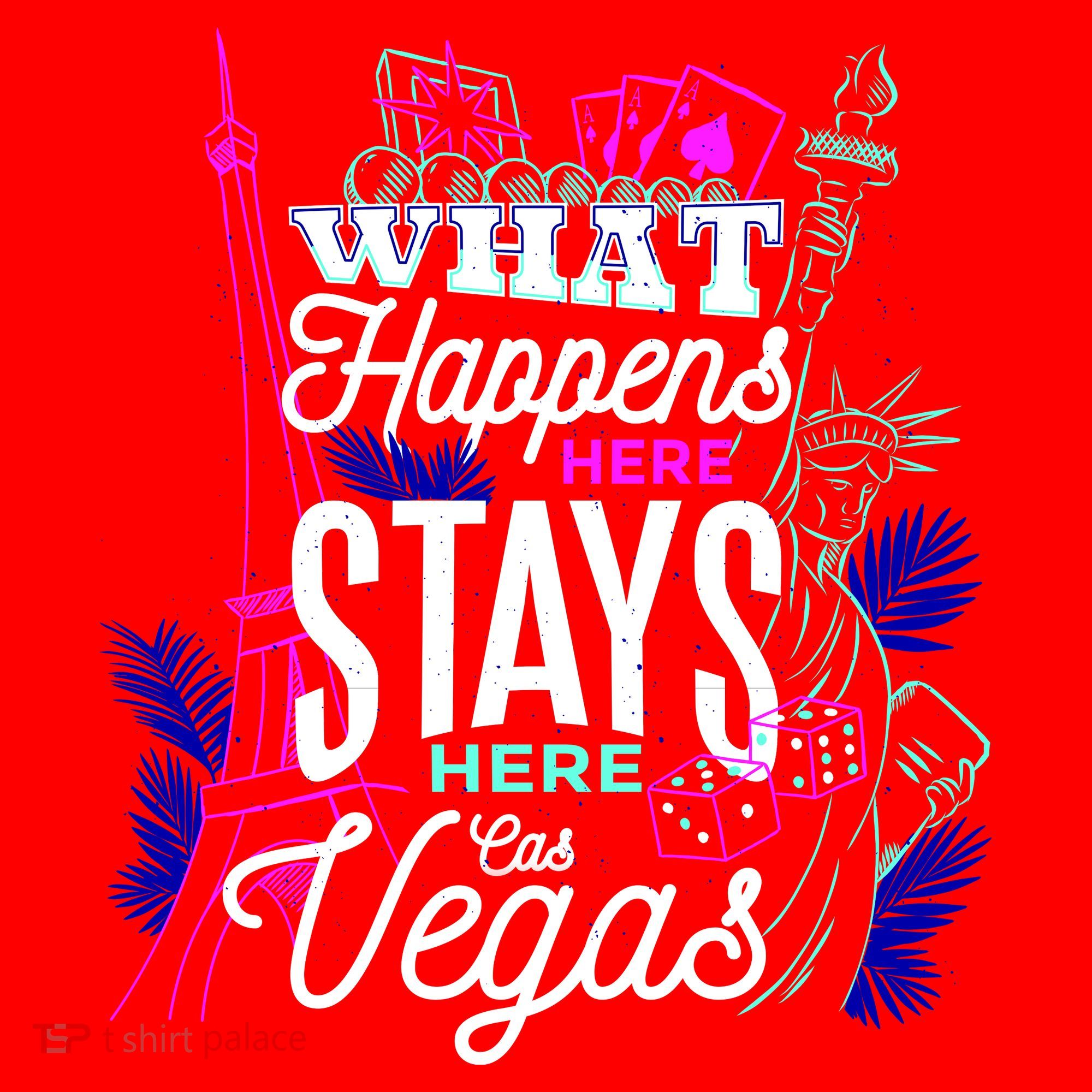 What Happens Here Stays Here Las Vegas NV Vacation Santa Hat