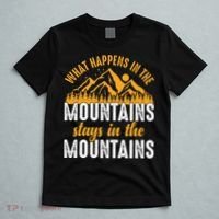 What Happens In The Mountains Stays In The Mountains Vintage Camping T-Shirt thumb 5