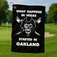 What Happens In Vegas Started In Oakland Golf Towel thumb 1