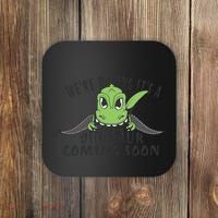 We're Hoping It's A Dinosaur Coming Soon Pregnancy Announcement Coaster thumb 0