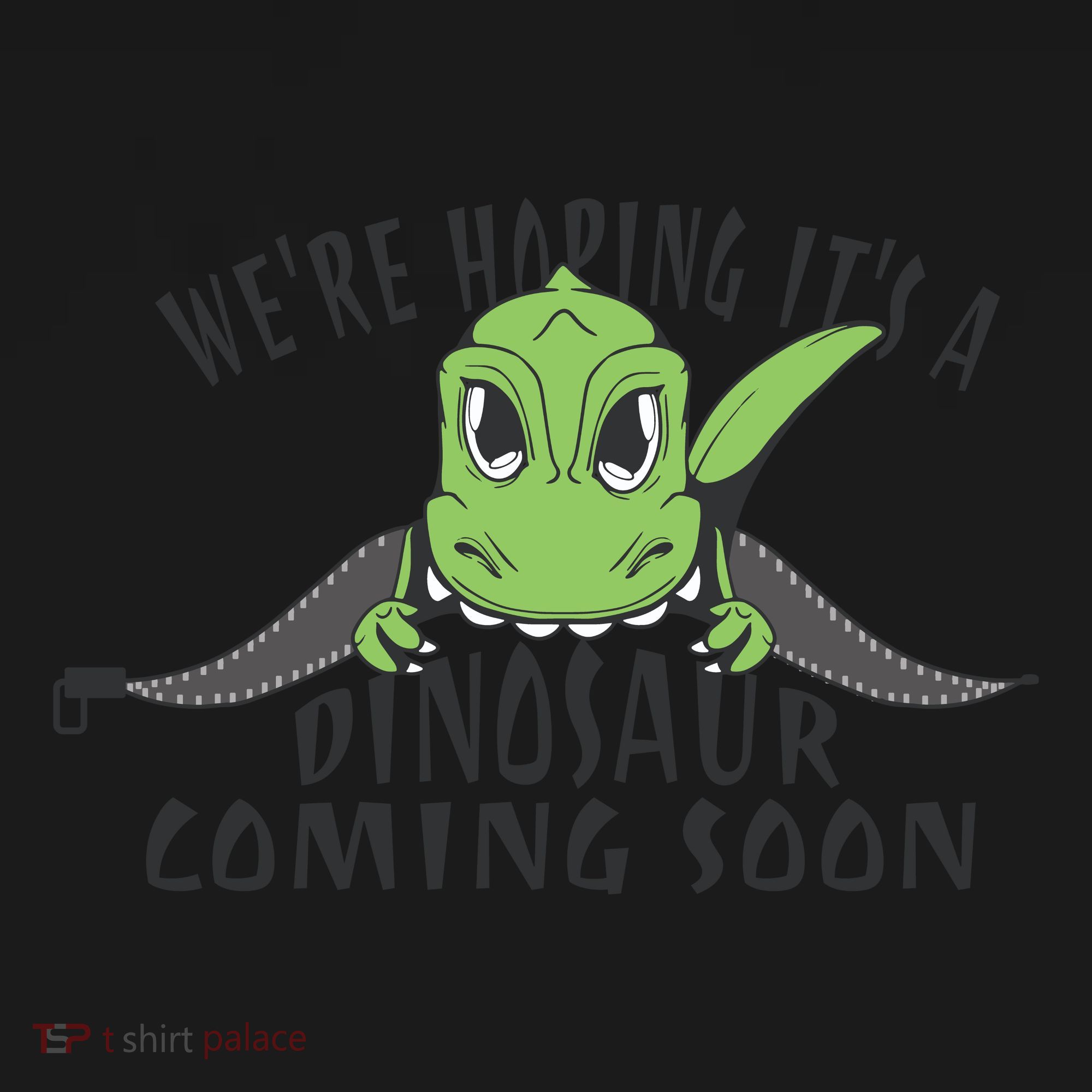 We're Hoping It's A Dinosaur Coming Soon Pregnancy Announcement Toddler Hoodie