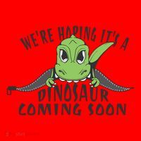 We're Hoping It's A Dinosaur Coming Soon Pregnancy Announcement Santa Hat thumb 1