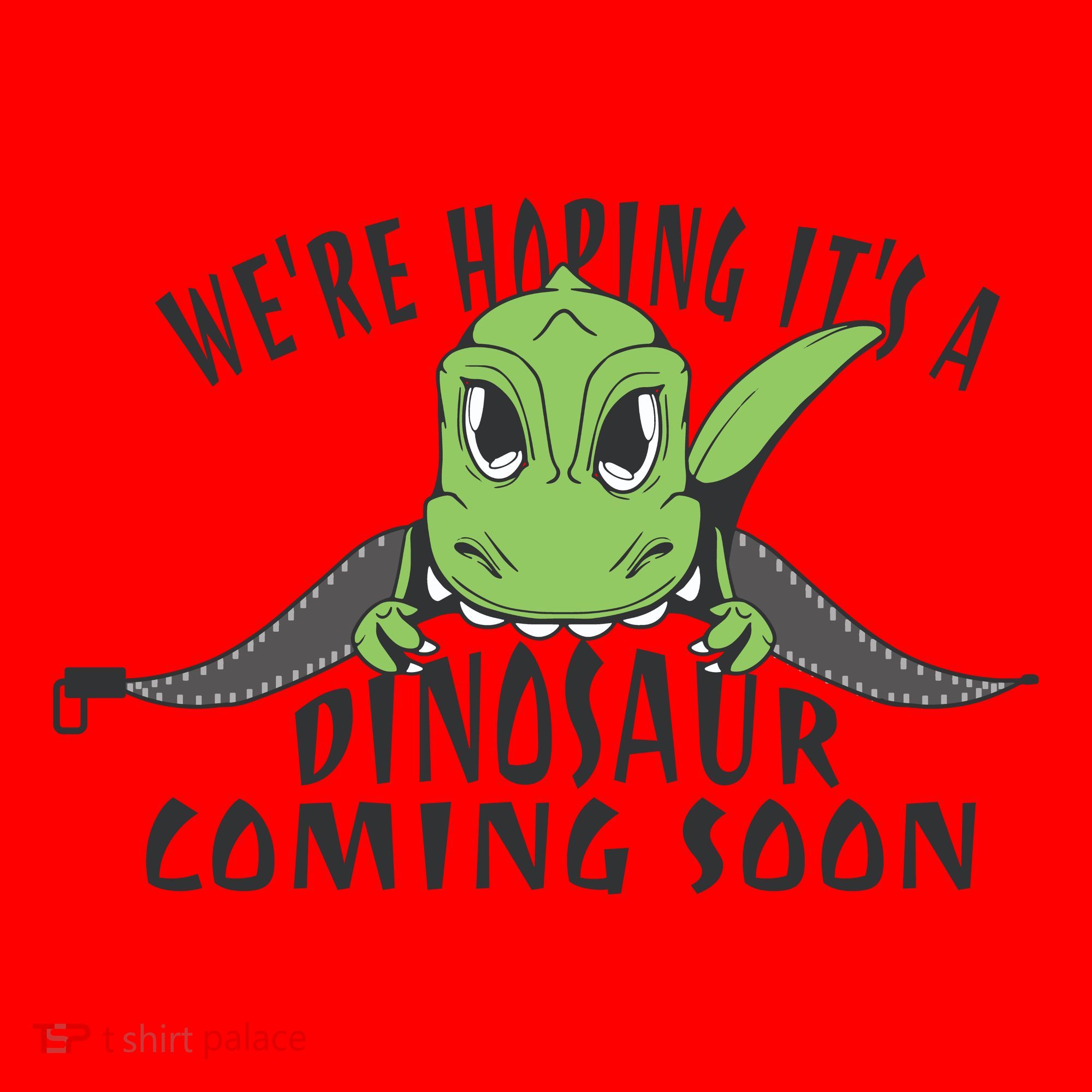 We're Hoping It's A Dinosaur Coming Soon Pregnancy Announcement Santa Hat