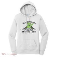 We're Hoping It's A Dinosaur Coming Soon Pregnancy Announcement Women's Hoodie thumb 0