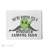 We're Hoping It's A Dinosaur Coming Soon Pregnancy Announcement Mousepad thumb 0