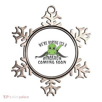 We're Hoping It's A Dinosaur Coming Soon Pregnancy Announcement Ornament