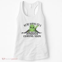 We're Hoping It's A Dinosaur Coming Soon Pregnancy Announcement Women's Tank Top thumb 0