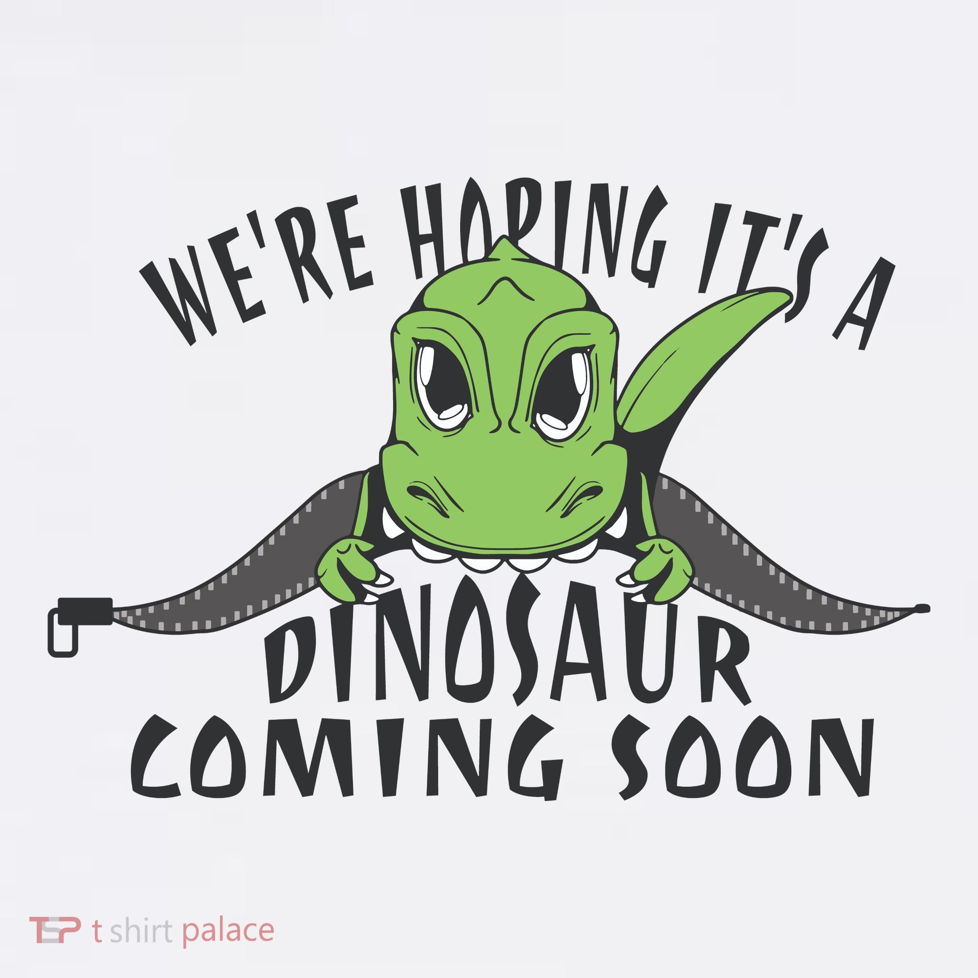 We're Hoping It's A Dinosaur Coming Soon Pregnancy Announcement Baby Bodysuit
