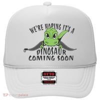 We're Hoping It's A Dinosaur Coming Soon Pregnancy Announcement Hat thumb 0