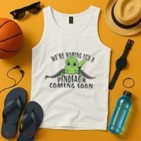 We're Hoping It's A Dinosaur Coming Soon Pregnancy Announcement Tank Top thumb 4