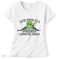 We're Hoping It's A Dinosaur Coming Soon Pregnancy Announcement Women's T-Shirt thumb 0
