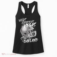 What Happens In Vegas Started In Oakland Football Fan Women's Tank Top thumb 0