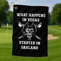 What Happens In Vegas Started In Oak Town Golf Towel thumb 1