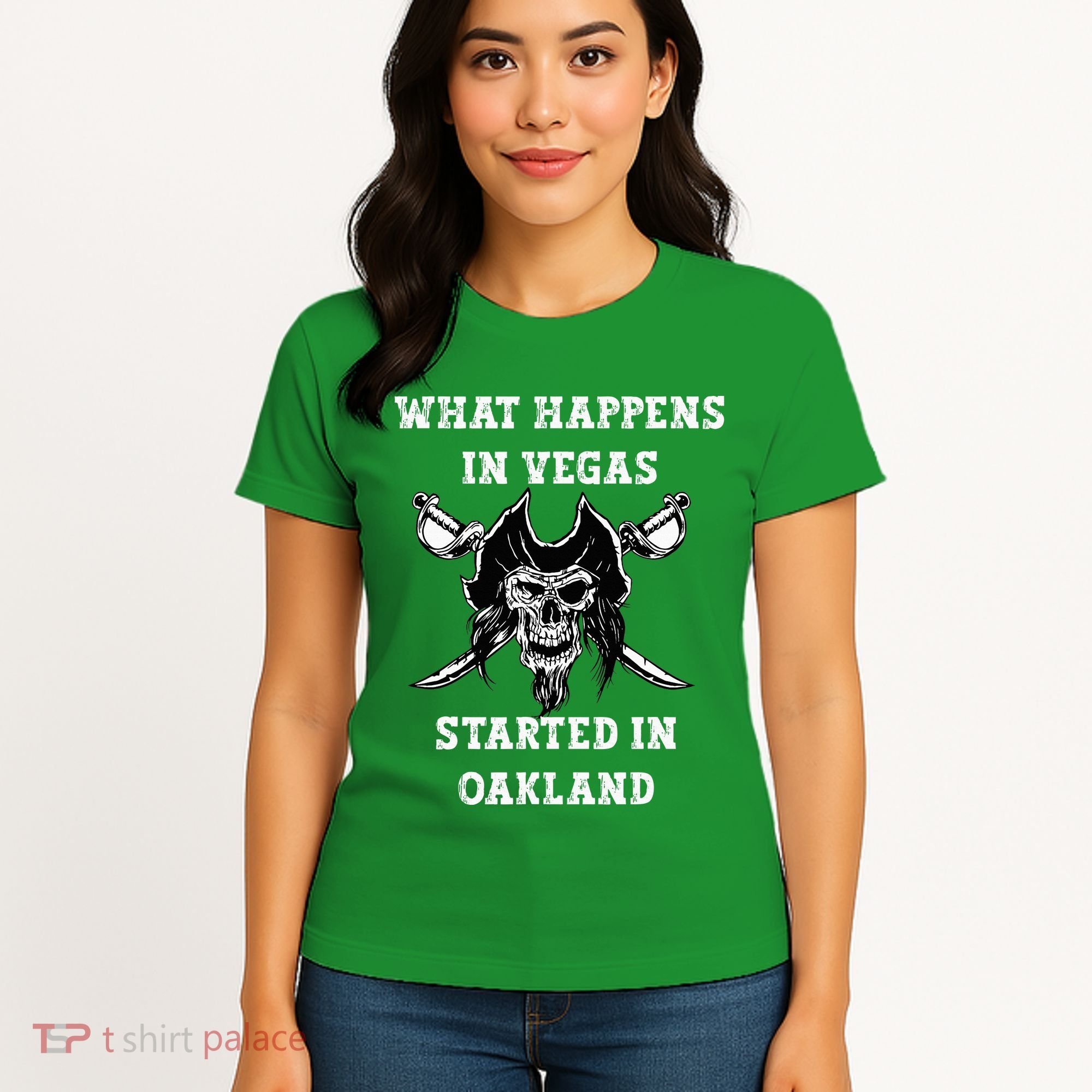 What Happens In Vegas Started In Oak Town Women's T-Shirt