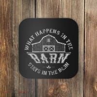 What Happens In The Barn Stays In The Barn Farmer Stories Coaster thumb 0