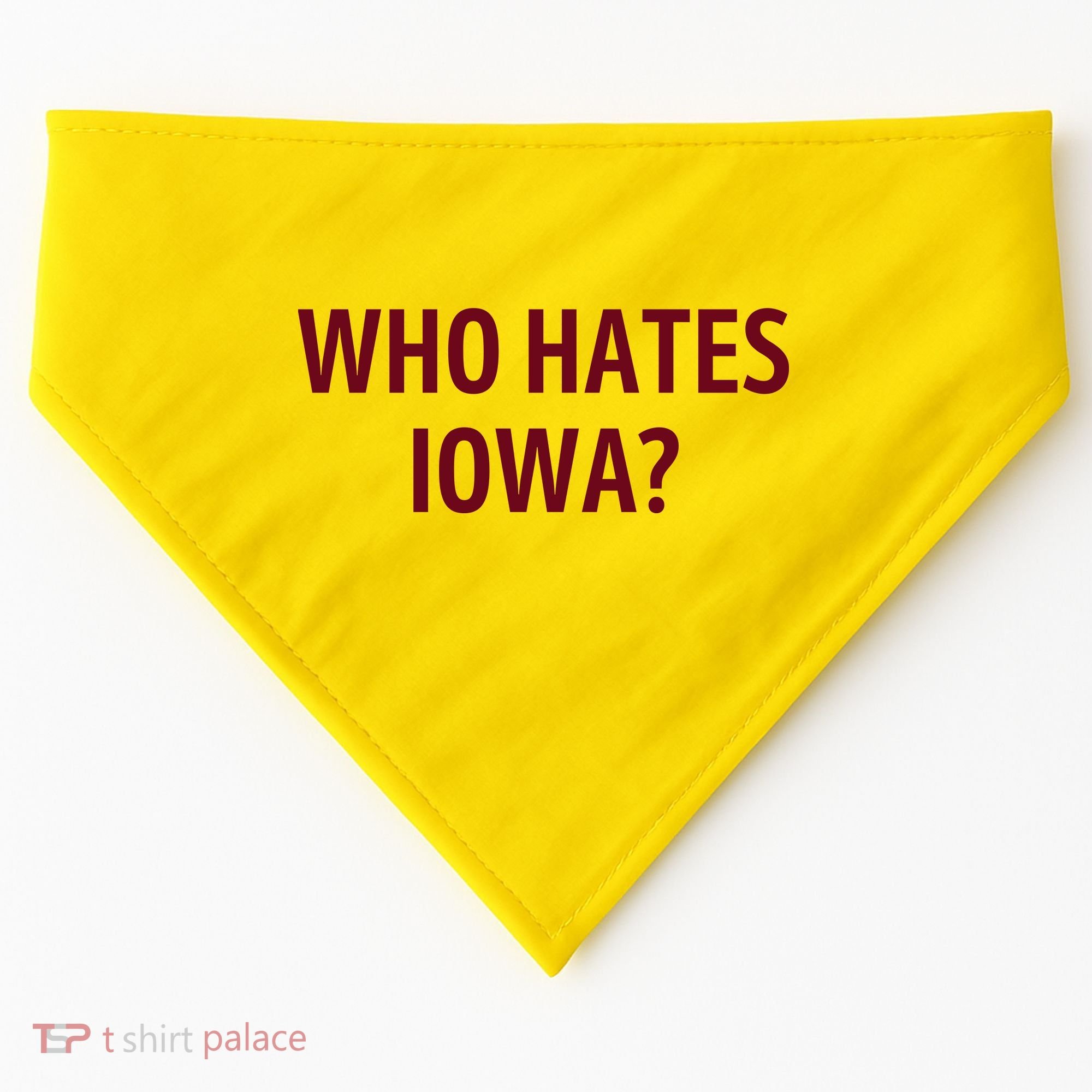 Who Hates Iowa Wehateiowa 00 Classic USA-Made Doggie Bandana