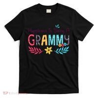 Womens Happiness Is Being A Grammy Floral Decoration Grandma T-Shirt thumb 0