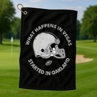 What Happens In Vegas Started In Oakland Golf Towel thumb 1