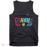 Womens Happiness Is Being A Grammy Floral Decoration Grandma Tank Top thumb 0