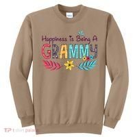 Womens Happiness Is Being A Grammy Floral Decoration Grandma Sweatshirt thumb 0