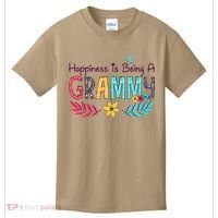 Womens Happiness Is Being A Grammy Floral Decoration Grandma Kids T-Shirt thumb 0