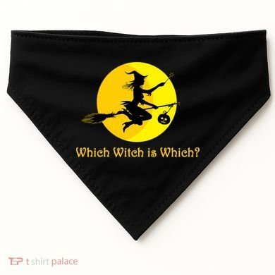 Which Witch is Which? Funny Halloween USA-Made Doggie Bandana