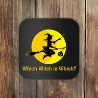 Which Witch is Which? Funny Halloween Coaster thumb 0