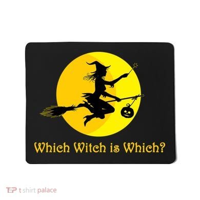 Which Witch is Which? Funny Halloween Mousepad