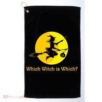 Which Witch is Which? Funny Halloween Golf Towel thumb 0