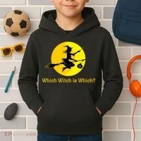 Which Witch is Which? Funny Halloween Kids Hoodie thumb 2