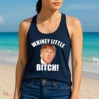 Whiney Little Bitch! Trump Hillary For President Women's Tank Top thumb 2