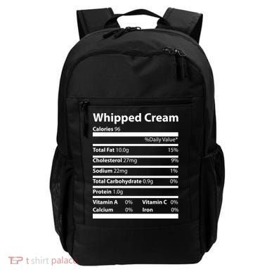 Whipped Cream Nutritional Facts Funny Thanksgiving Backpack
