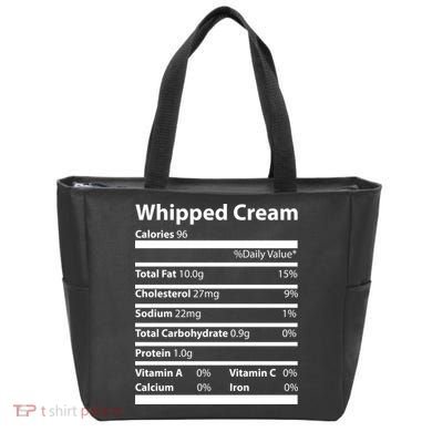 Whipped Cream Nutritional Facts Funny Thanksgiving Tote Bag
