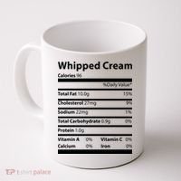Whipped Cream Nutritional Facts Funny Thanksgiving Coffee Mug thumb 0