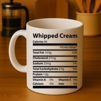 Whipped Cream Nutritional Facts Funny Thanksgiving Coffee Mug thumb 4