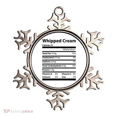 Whipped Cream Nutritional Facts Funny Thanksgiving Ornament