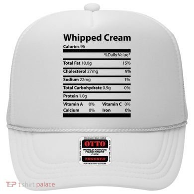 Whipped Cream Nutritional Facts Funny Thanksgiving Hat