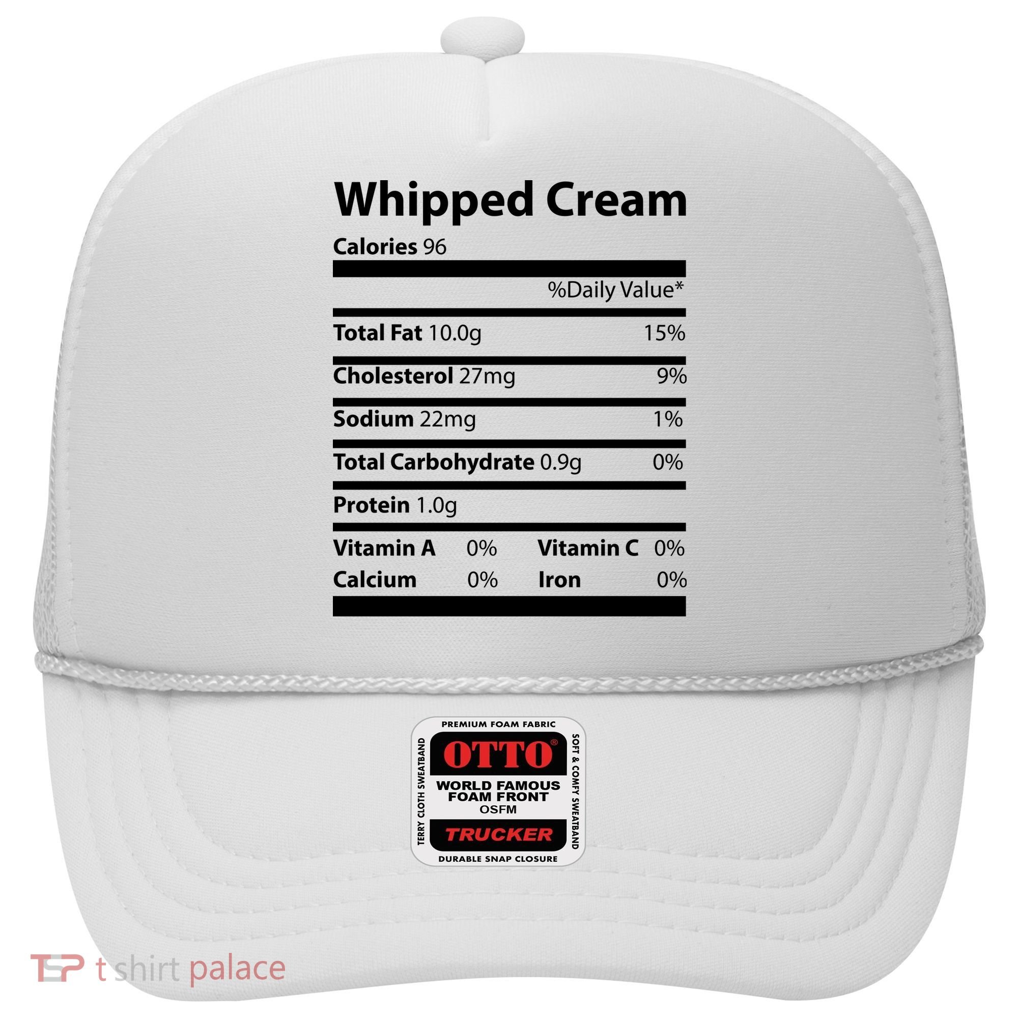 Whipped Cream Nutritional Facts Funny Thanksgiving Hat